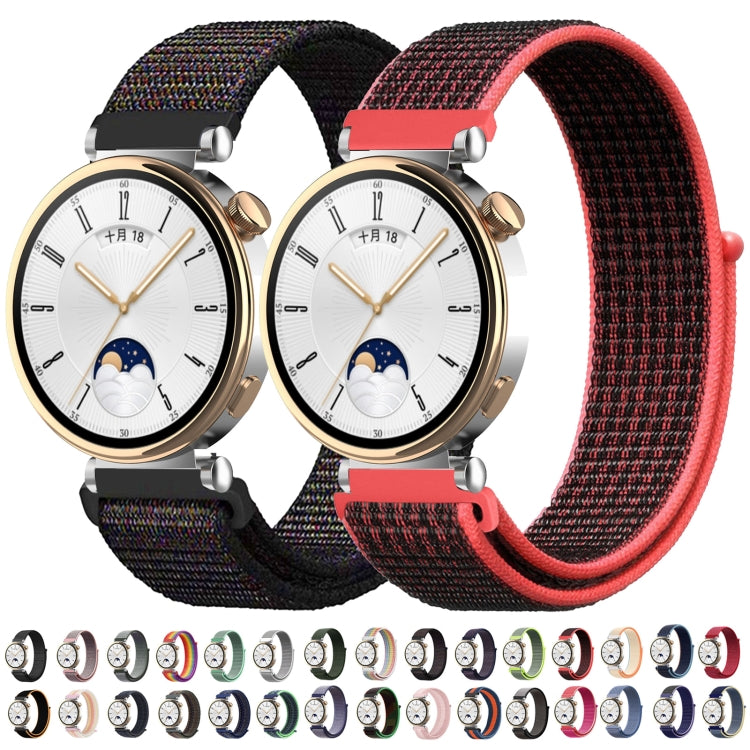 18mm Universal Nylon Loop Watch Band(Pink White Pink) - 18mm Bands by PMC TechLife | Online Shopping South Africa | PMC TechLife | Buy Now Pay Later Mobicred