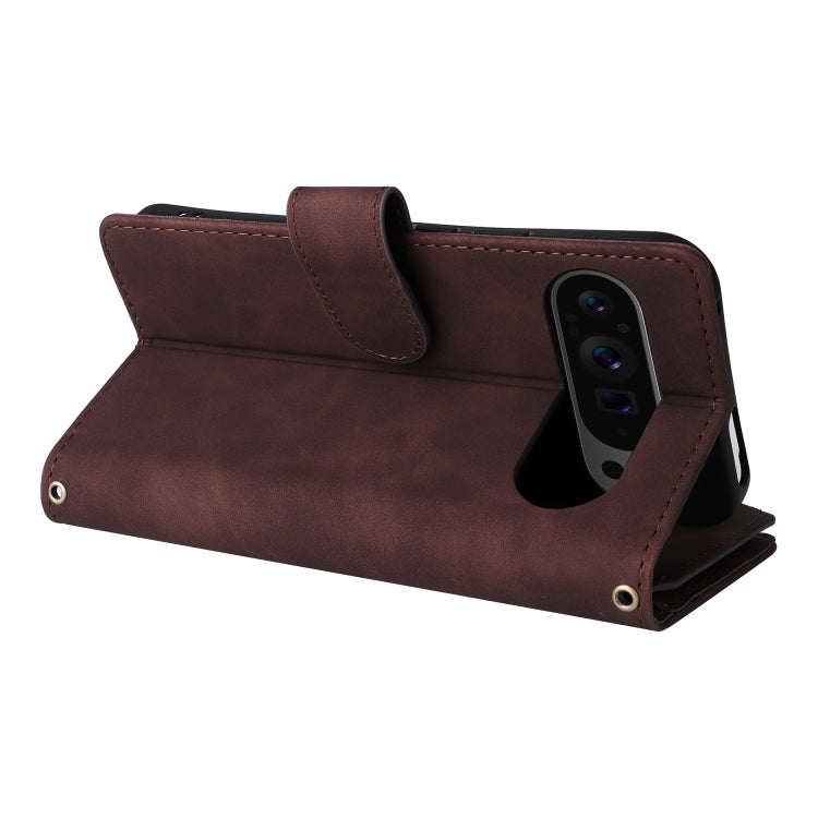 For Google Pixel 9 Pro Multifunctional Multi-Card Wallet Phone Leather Case(Coffee) - Google Cases by PMC TechLife | Online Shopping South Africa | PMC TechLife | Buy Now Pay Later Mobicred