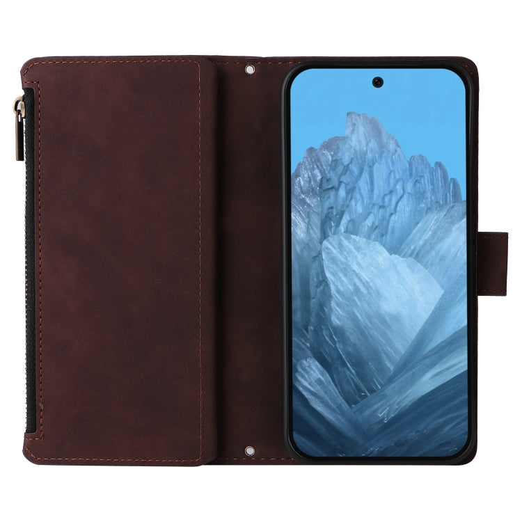 For Google Pixel 9 Multifunctional Multi-Card Wallet Phone Leather Case(Coffee) - Google Cases by PMC Jewellery | Online Shopping South Africa | PMC Jewellery | Buy Now Pay Later Mobicred