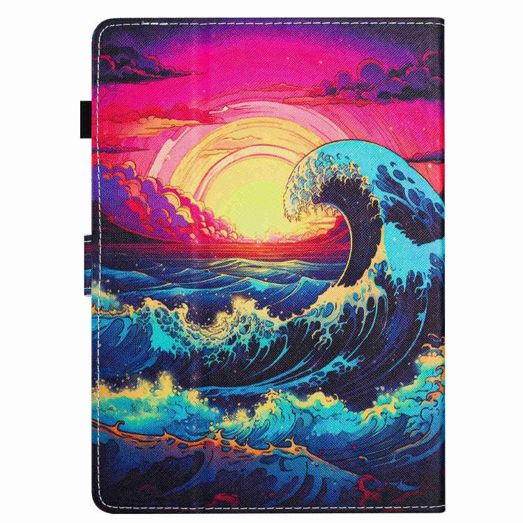 For 10 inch Painted Pattern Stitching Leather Tablet Case(Waves) - 10 - 11 inch by PMC TechLife | Online Shopping South Africa | PMC TechLife | Buy Now Pay Later Mobicred