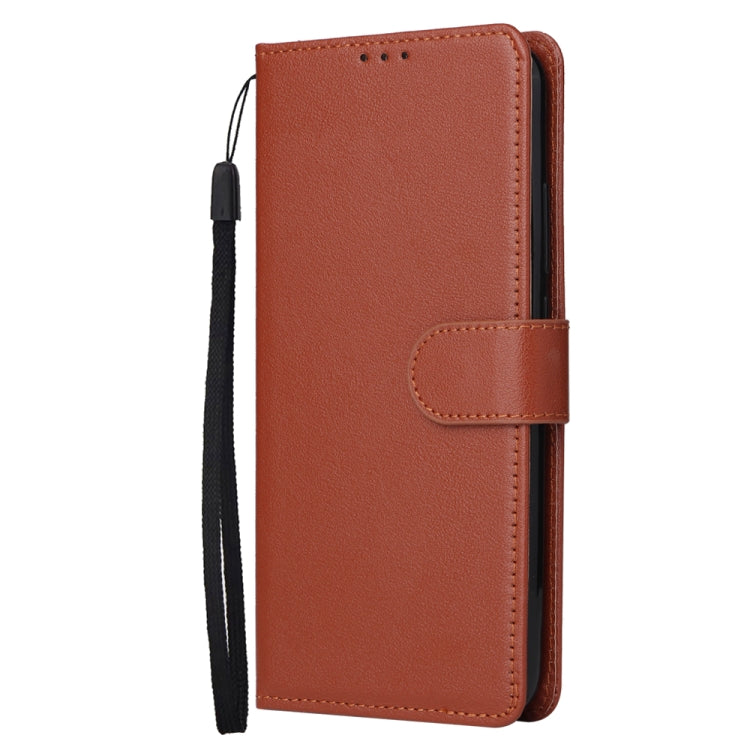 For Xiaomi Redmi Note 13 5G Multifunctional Horizontal Flip Leather Phone Case with Three Card Slot(Brown) - Note 13 Cases by PMC TechLife | Online Shopping South Africa | PMC TechLife | Buy Now Pay Later Mobicred