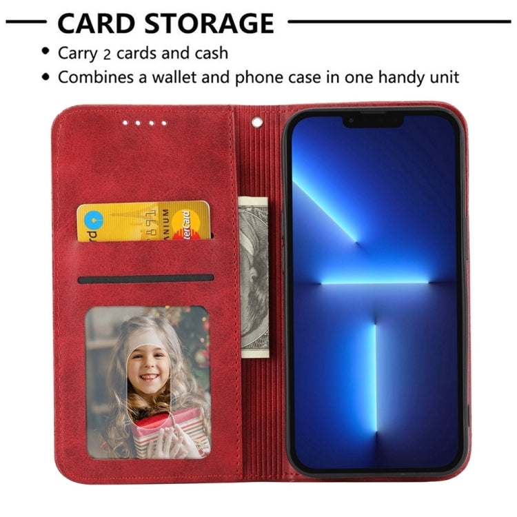 For Google Pixel 9 Cubic Grid Calf Texture Magnetic Leather Phone Case(Red) - Google Cases by PMC TechLife | Online Shopping South Africa | PMC TechLife | Buy Now Pay Later Mobicred