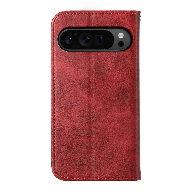 For Google Pixel 9 Pro Cubic Grid Calf Texture Magnetic Leather Phone Case(Red) - Google Cases by PMC Jewellery | Online Shopping South Africa | PMC Jewellery | Buy Now Pay Later Mobicred