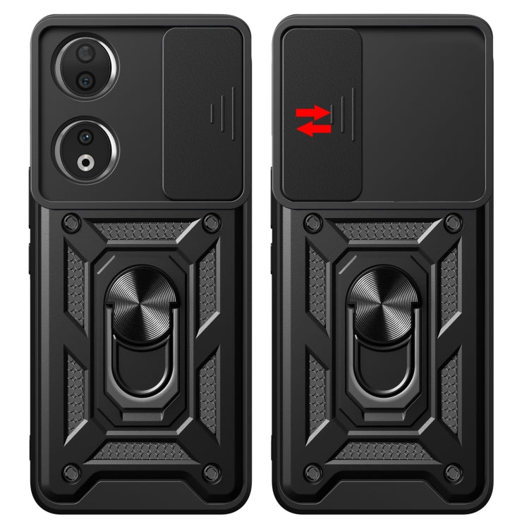 For Honor 90 5G Sliding Camera Cover Design TPU+PC Phone Case(Blue) - Honor Cases by PMC TechLife | Online Shopping South Africa | PMC TechLife