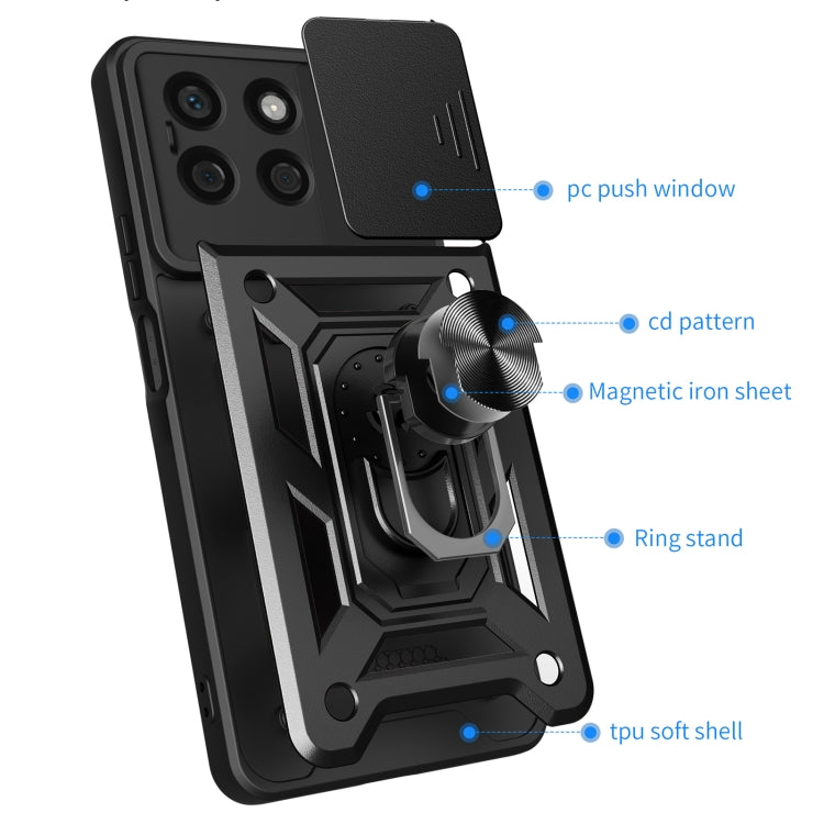 For Honor X8b Sliding Camera Cover Design TPU+PC Phone Case(Blue) - Honor Cases by PMC TechLife | Online Shopping South Africa | PMC TechLife | Buy Now Pay Later Mobicred