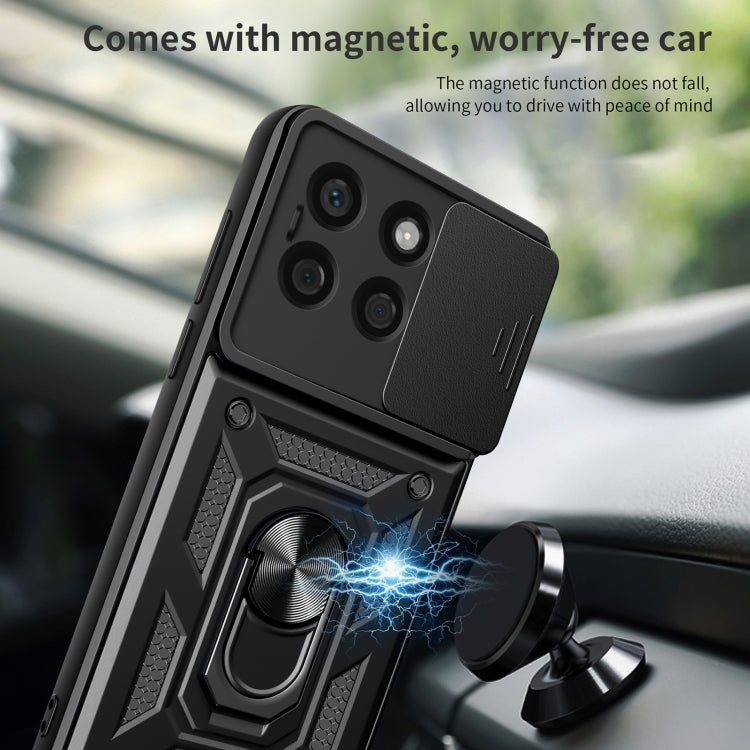 For Honor X8b Sliding Camera Cover Design TPU+PC Phone Case(Blue) - Honor Cases by PMC TechLife | Online Shopping South Africa | PMC TechLife | Buy Now Pay Later Mobicred