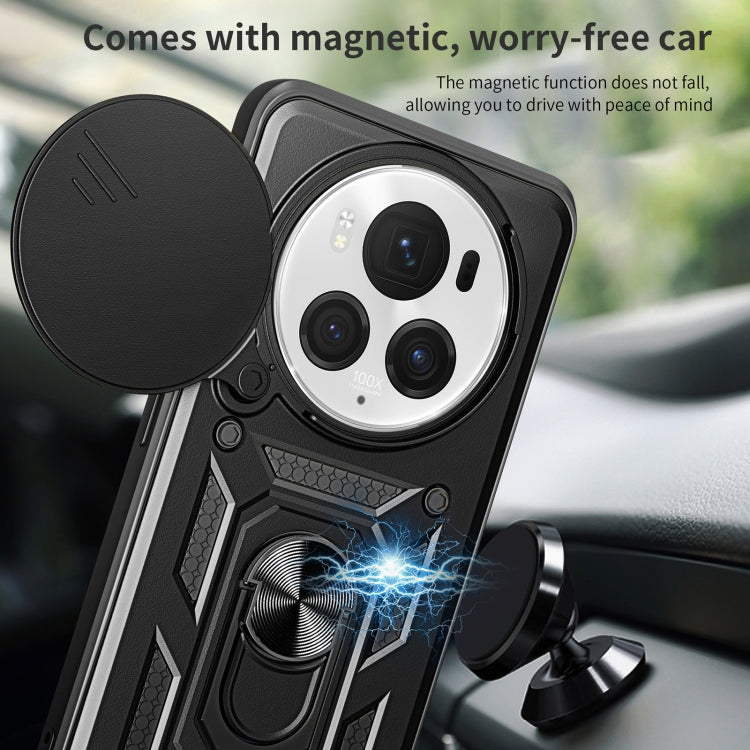For Honor Magic6 Pro Sliding Camera Cover Design TPU+PC Phone Case(Green) - Honor Cases by PMC TechLife | Online Shopping South Africa | PMC TechLife | Buy Now Pay Later Mobicred
