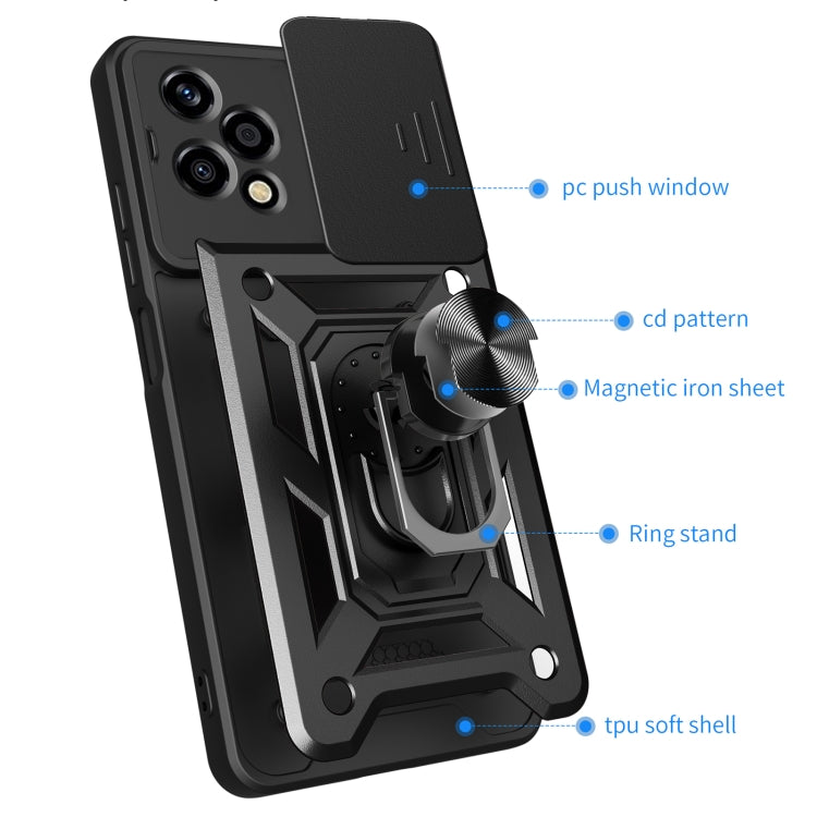 For Honor 200 Lite Global Sliding Camera Cover Design TPU+PC Phone Case(Blue) - free shipping - PMC TechLife - Order now!