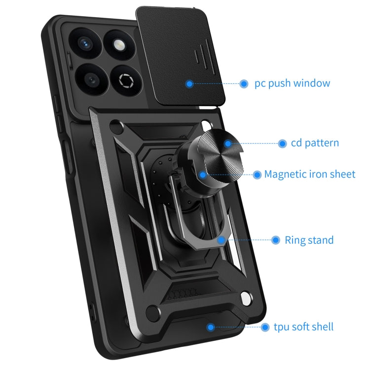 For Honor 200 Smart Sliding Camera Cover Design TPU+PC Phone Case(Gold) - free shipping - PMC TechLife - Order now!
