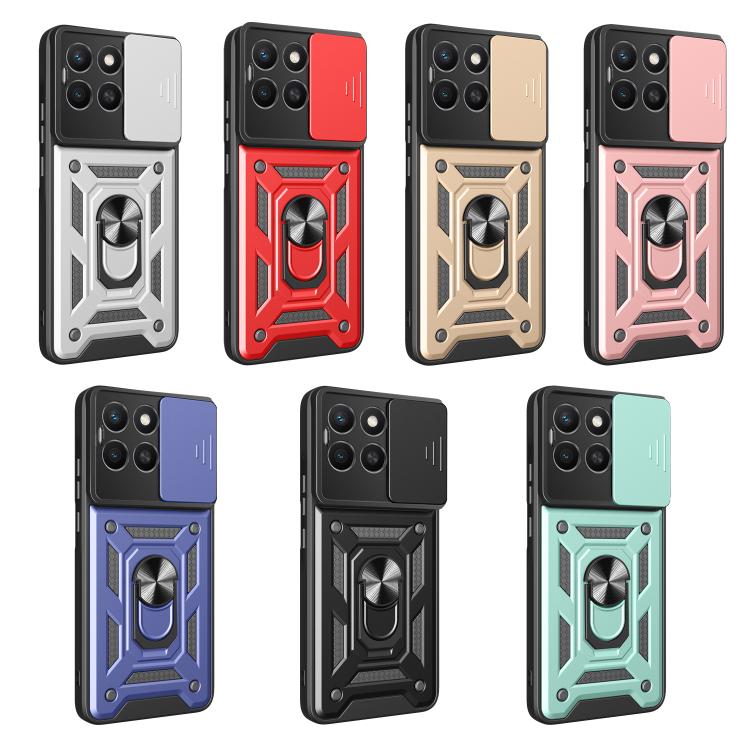 For Honor X8c 4G Sliding Camera Cover Design TPU+PC Phone Case(Silver) - free shipping - PMC TechLife - Order now!