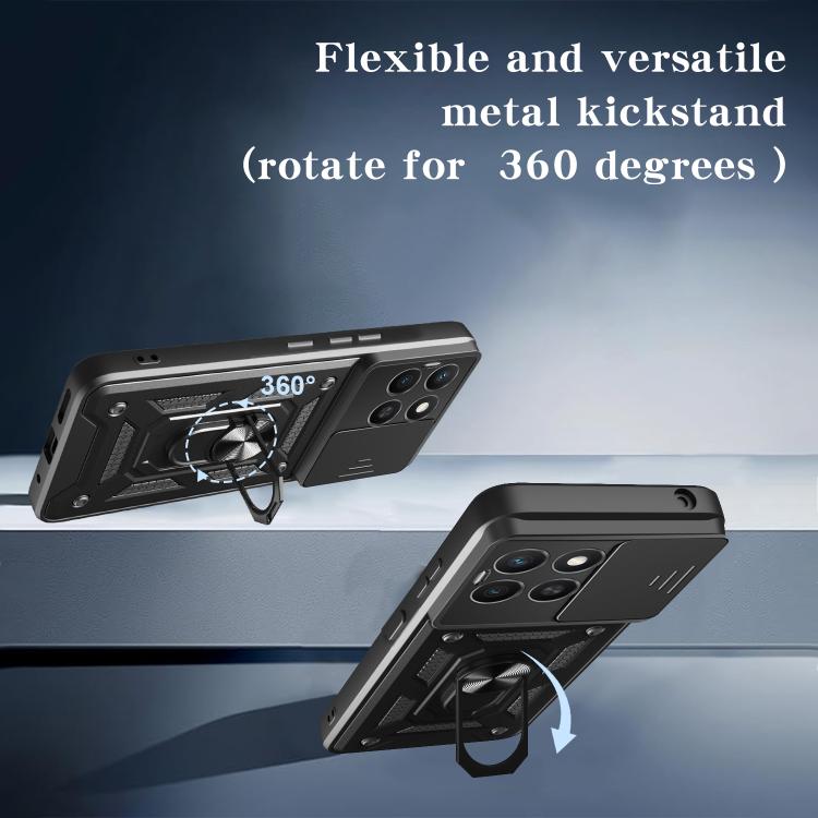 For Honor X8c 4G Sliding Camera Cover Design TPU+PC Phone Case(Silver) - free shipping - PMC TechLife - Order now!