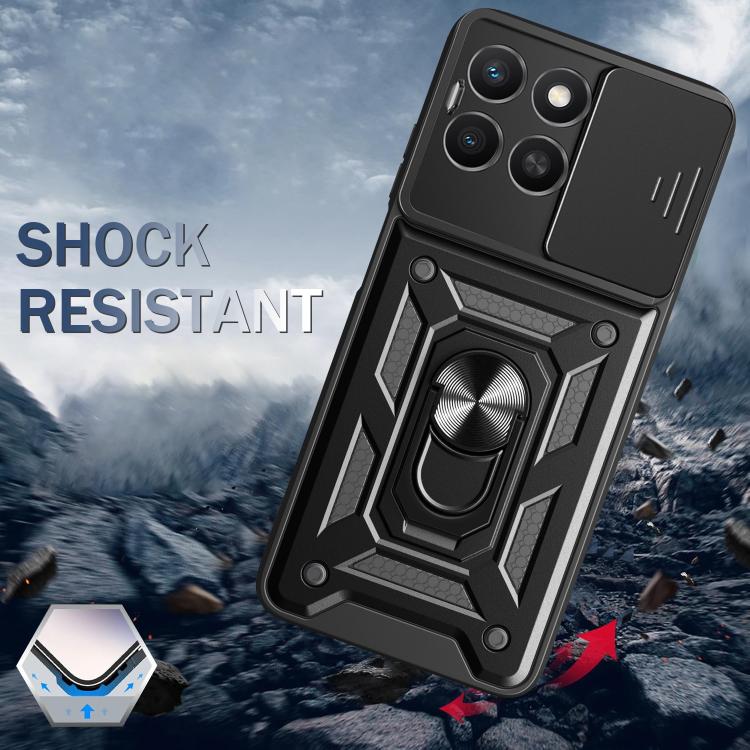 For Honor X8c 4G Sliding Camera Cover Design TPU+PC Phone Case(Silver) - free shipping - PMC TechLife - Order now!