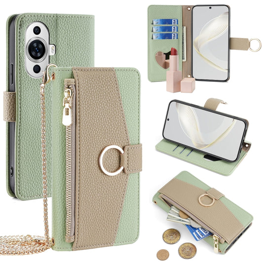 For Huawei nova 11 4G Crossbody Litchi Texture Leather Phone Case(Green) - Huawei Cases by PMC Jewellery | Online Shopping South Africa | PMC Jewellery | Buy Now Pay Later Mobicred