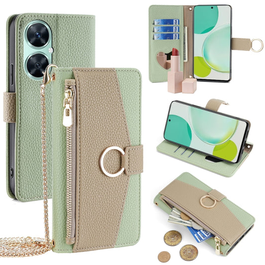 For Huawei Enjoy 60 Pro/Nova 11i/Maimang 20 Crossbody Litchi Texture Leather Phone Case(Green) - Huawei Cases by PMC Jewellery | Online Shopping South Africa | PMC Jewellery | Buy Now Pay Later Mobicred