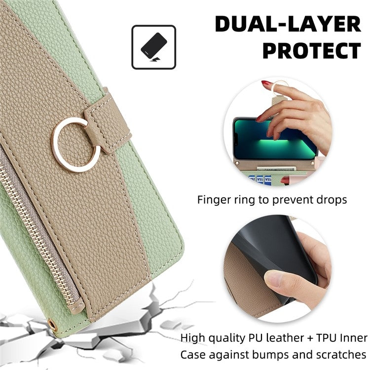 For Huawei Pura 70 5G Crossbody Litchi Texture Leather Phone Case(Green) - Huawei Cases by PMC Jewellery | Online Shopping South Africa | PMC Jewellery | Buy Now Pay Later Mobicred