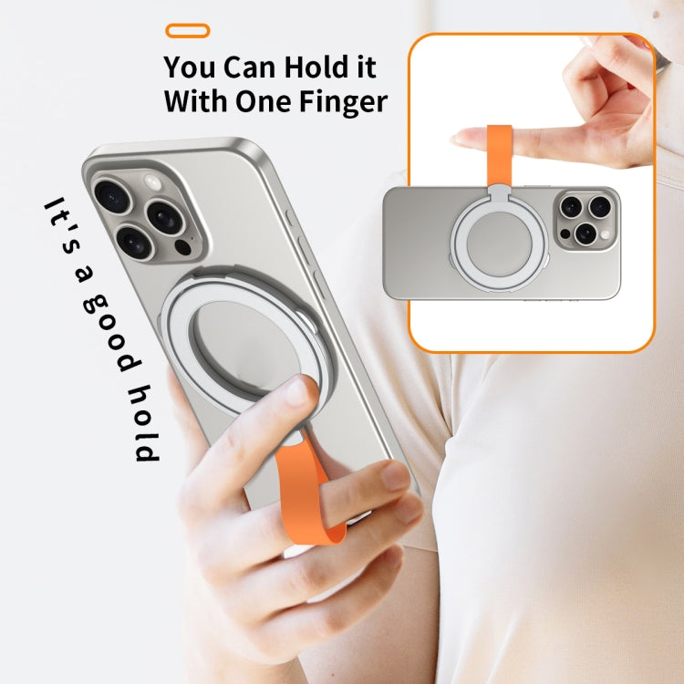 MagSafe Magnetic Pivot Stand Phone Ring Holder(Silver) - Ring Holder by PMC TechLife | Online Shopping South Africa | PMC TechLife