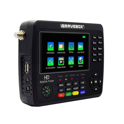 iBRAVEBOX V10 Finder Max 4.3 inch Display Digital Satellite Meter Signal Finder, Support DVB-S/S2/S2X, Plug Type:AU Plug(Black) - Satellite Finder by PMC Jewellery | Online Shopping South Africa | PMC Jewellery | Buy Now Pay Later Mobicred