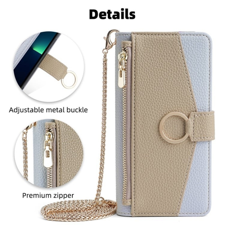 For OnePlus 9 Crossbody Litchi Texture Leather Phone Case(Blue) - OnePlus Cases by PMC TechLife | Online Shopping South Africa | PMC TechLife | Buy Now Pay Later Mobicred