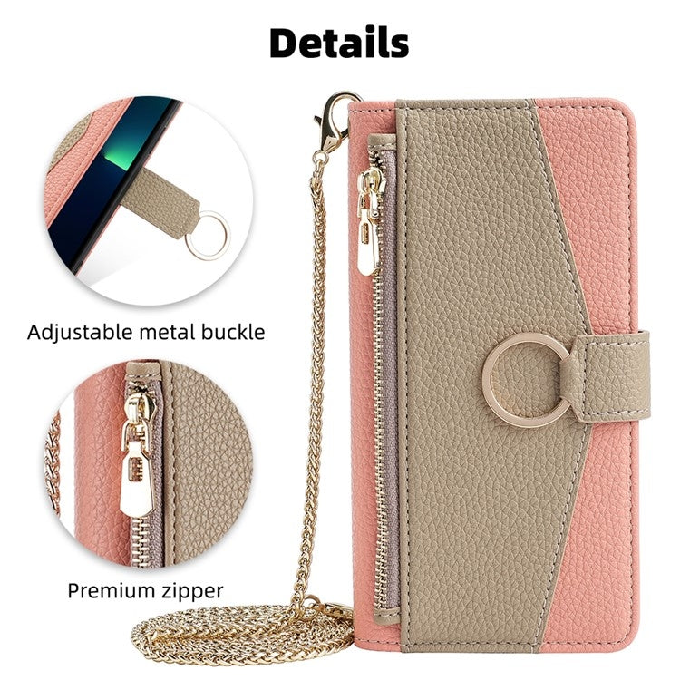 For Google Pixel 9 Pro XL Crossbody Litchi Texture Leather Phone Case(Pink) - Google Cases by PMC TechLife | Online Shopping South Africa | PMC TechLife | Buy Now Pay Later Mobicred