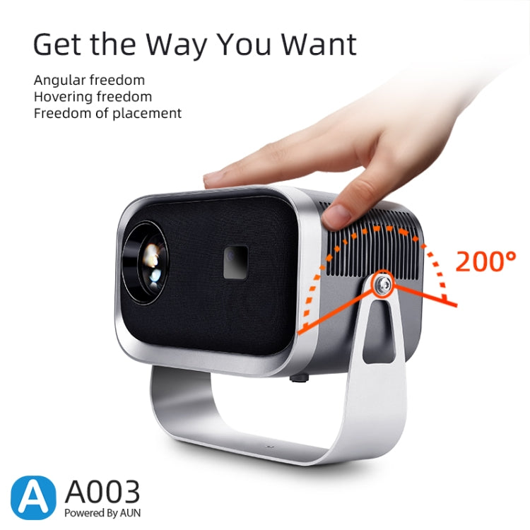 A003 150 Lumens 1280x720P 360 Degree Rotating LED Mini Android Projector, Specification:AU Plug - LED Projector by PMC TechLife | Online Shopping South Africa | PMC TechLife | Buy Now Pay Later Mobicred