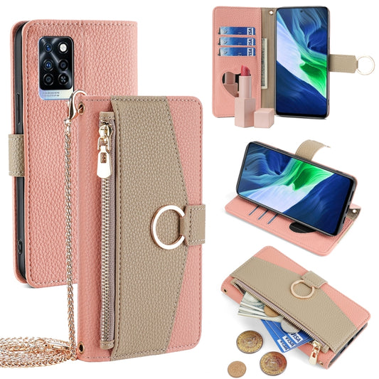 For Infinix Note 10 Pro Crossbody Litchi Texture Leather Phone Case(Pink) - Infinix Cases by PMC Jewellery | Online Shopping South Africa | PMC Jewellery | Buy Now Pay Later Mobicred