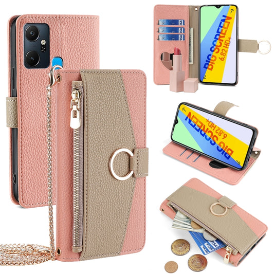 For Infinix Smart 6 Plus Crossbody Litchi Texture Leather Phone Case(Pink) - Infinix Cases by PMC Jewellery | Online Shopping South Africa | PMC Jewellery | Buy Now Pay Later Mobicred