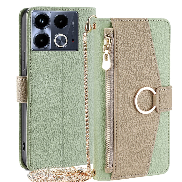 For Infinix Note 40 4G Crossbody Litchi Texture Leather Phone Case(Green) - Infinix Cases by PMC TechLife | Online Shopping South Africa | PMC TechLife | Buy Now Pay Later Mobicred