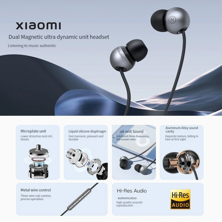Original Xiaomi Dual Magnetic Super Dynamic Unit Earphone, Length: 1.28m - Normal Style Earphone by Xiaomi | Online Shopping South Africa | PMC Jewellery | Buy Now Pay Later Mobicred