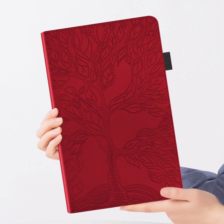 For Lenovo Tab P12 / Xiaoxin Pad Pro 12.7 2023 Life Tree Series Horizontal Flip Leather Tablet Case(Red) - Lenovo by PMC TechLife | Online Shopping South Africa | PMC TechLife | Buy Now Pay Later Mobicred