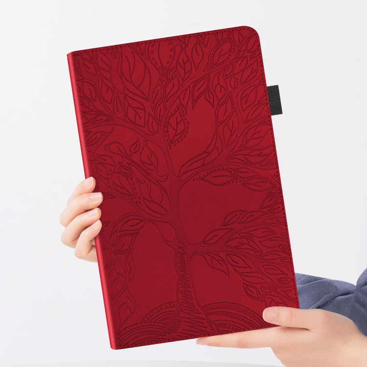 For Lenovo Tab P12 / Xiaoxin Pad Pro 12.7 2025 Life Tree Series Horizontal Flip Leather Tablet Case(Red) - Lenovo by PMC TechLife | Online Shopping South Africa | PMC TechLife | Buy Now Pay Later Mobicred