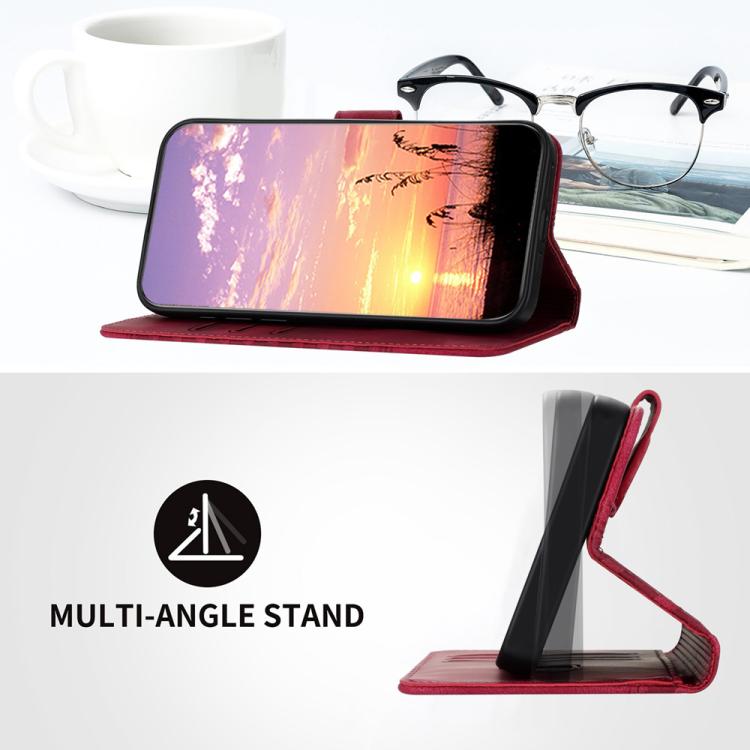 For iPhone 17 Air YX0060 Elephant Head Embossed Phone Leather Case with Lanyard(Rose Red) - free shipping - PMc TechLife - Order now!