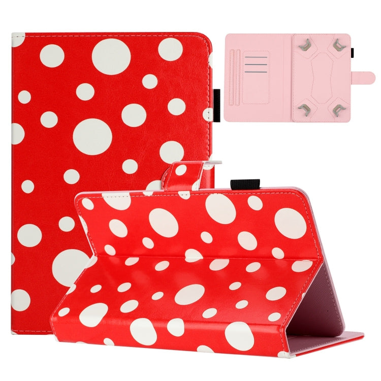 10 inch Dot Pattern Leather Tablet Case(Red White Dot) - 10 - 11 inch by PMC TechLife | Online Shopping South Africa | PMC TechLife | Buy Now Pay Later Mobicred
