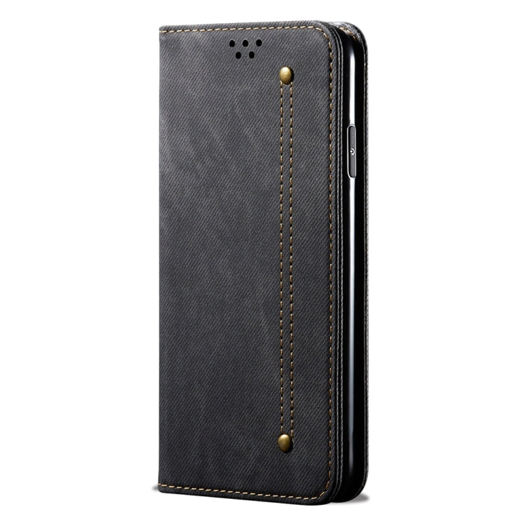 For Motorola Edge 50 Fusion Denim Texture Flip Leather Phone Case(Black) - free shipping - PMC TechLife - Order now!