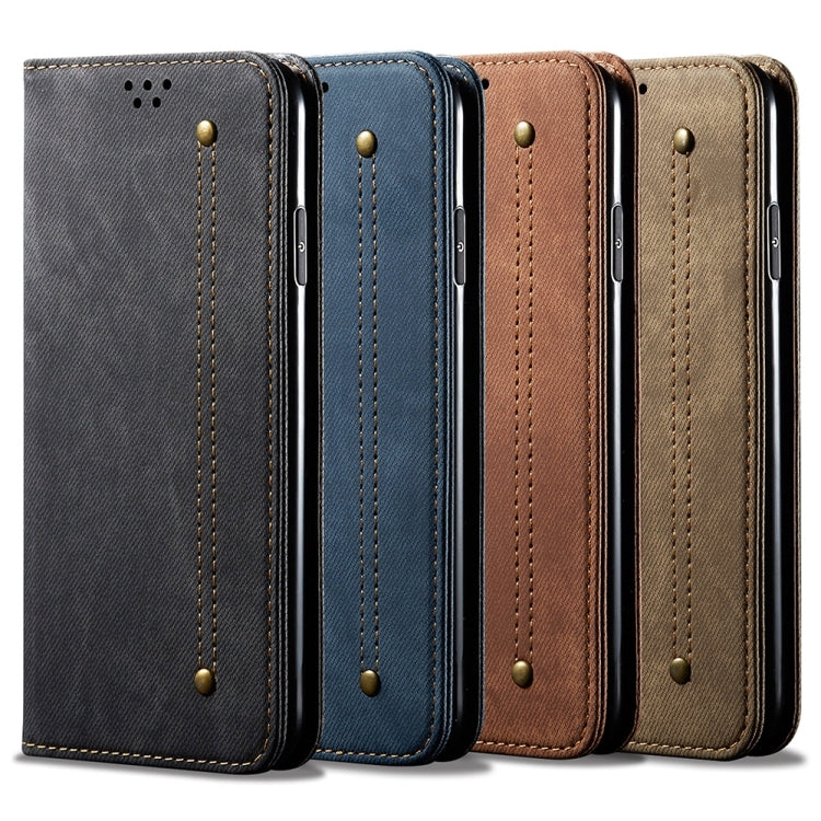 For Motorola Edge 50 Fusion Denim Texture Flip Leather Phone Case(Black) - free shipping - PMC TechLife - Order now!