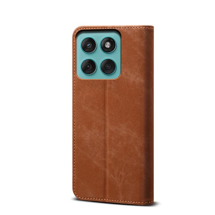For Motorola Moto G56 5G Denim Texture Flip Leather Phone Case(Brown) - free shipping - PMC TechLife - Order now!
