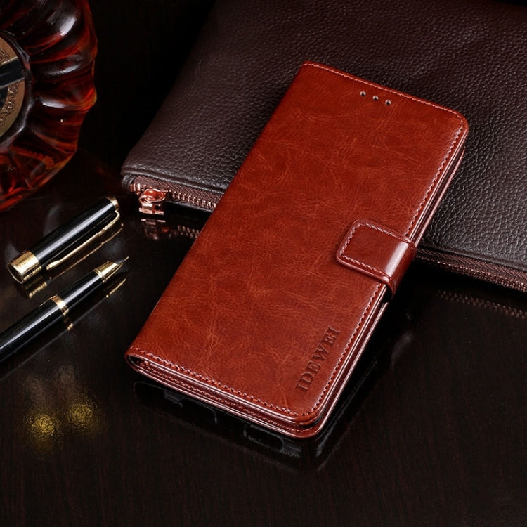 For Samsung Galaxy S24+ 5G idewei Crazy Horse Texture Leather Phone Case(Brown) - free shipping - PMC Jewellery - Order now!