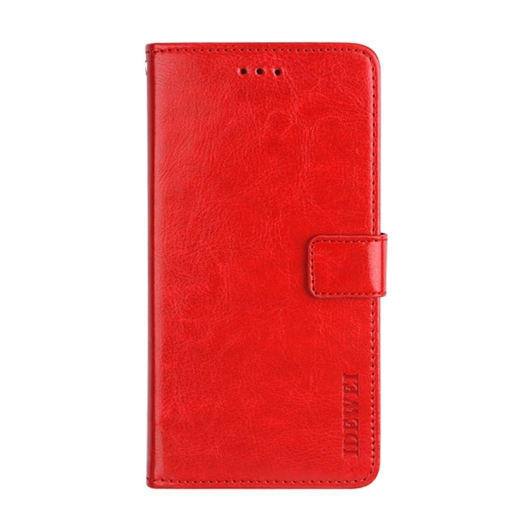 For Nothing Phone 2 idewei Crazy Horse Texture Leather Phone Case with Holder(Red) - More Brand by idewei | Online Shopping South Africa | PMC Jewellery | Buy Now Pay Later Mobicred