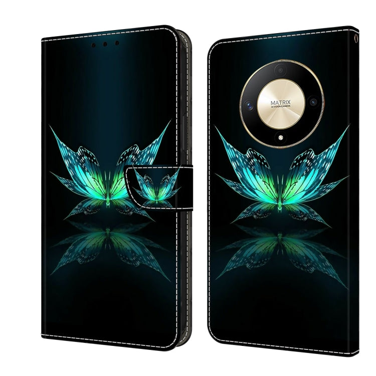 For Honor Magic6 Lite Crystal 3D Shockproof Protective Leather Phone Case(Reflection Dutterfly) - Honor Cases by PMC TechLife | Online Shopping South Africa | PMC TechLife | Buy Now Pay Later Mobicred