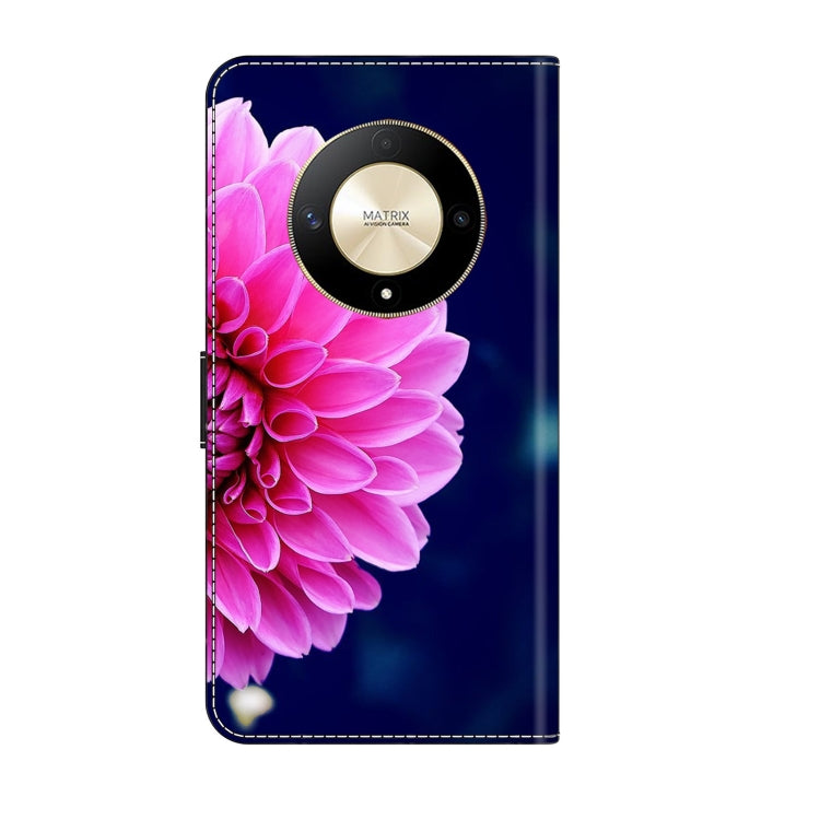 For Honor Magic6 Lite Crystal 3D Shockproof Protective Leather Phone Case(Pink Petals) - Honor Cases by PMC TechLife | Online Shopping South Africa | PMC TechLife | Buy Now Pay Later Mobicred