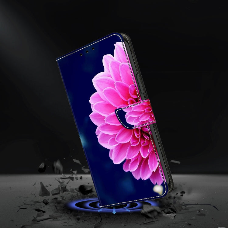 For Honor Magic6 Lite Crystal 3D Shockproof Protective Leather Phone Case(Pink Petals) - Honor Cases by PMC TechLife | Online Shopping South Africa | PMC TechLife | Buy Now Pay Later Mobicred
