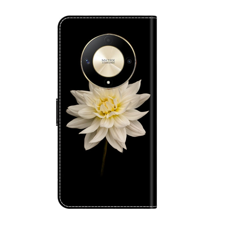 For Honor Magic6 Lite Crystal 3D Shockproof Protective Leather Phone Case(White Flower) - Honor Cases by PMC TechLife | Online Shopping South Africa | PMC TechLife | Buy Now Pay Later Mobicred