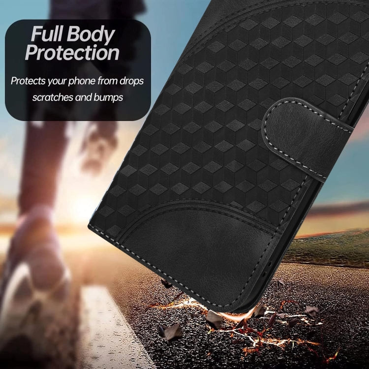 For Google Pixel 9 YX0060 Elephant Head Embossed Phone Leather Case with Lanyard(Black) - Google Cases by PMC TechLife | Online Shopping South Africa | PMC TechLife | Buy Now Pay Later Mobicred