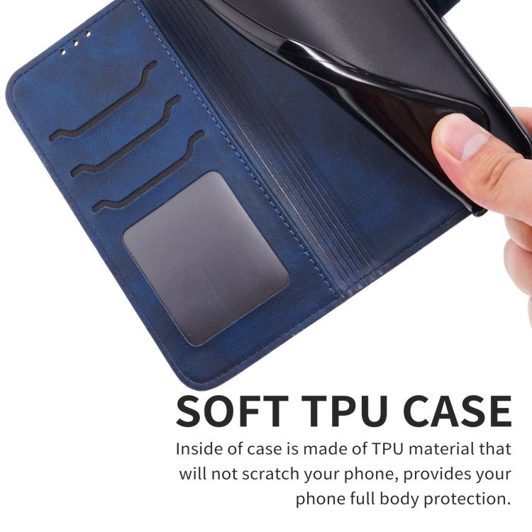 For Google Pixel 9 Embossed Happy Cat Pattern Flip Leather Phone Case(Blue) - Google Cases by PMC TechLife | Online Shopping South Africa | PMC TechLife | Buy Now Pay Later Mobicred