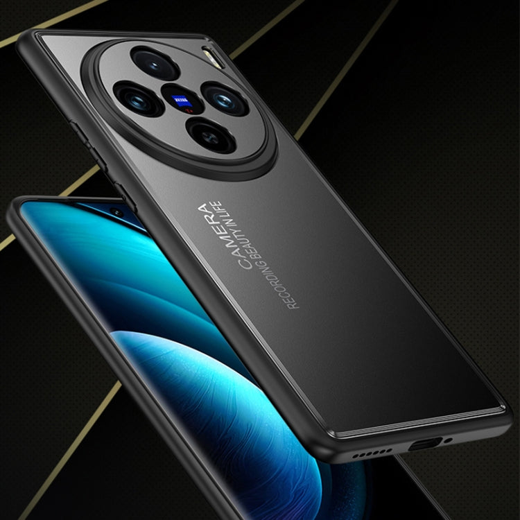 For vivo X100 Pro Frosted Metal Phone Case(Black) - free shipping - PMC TechLife - Order now!
