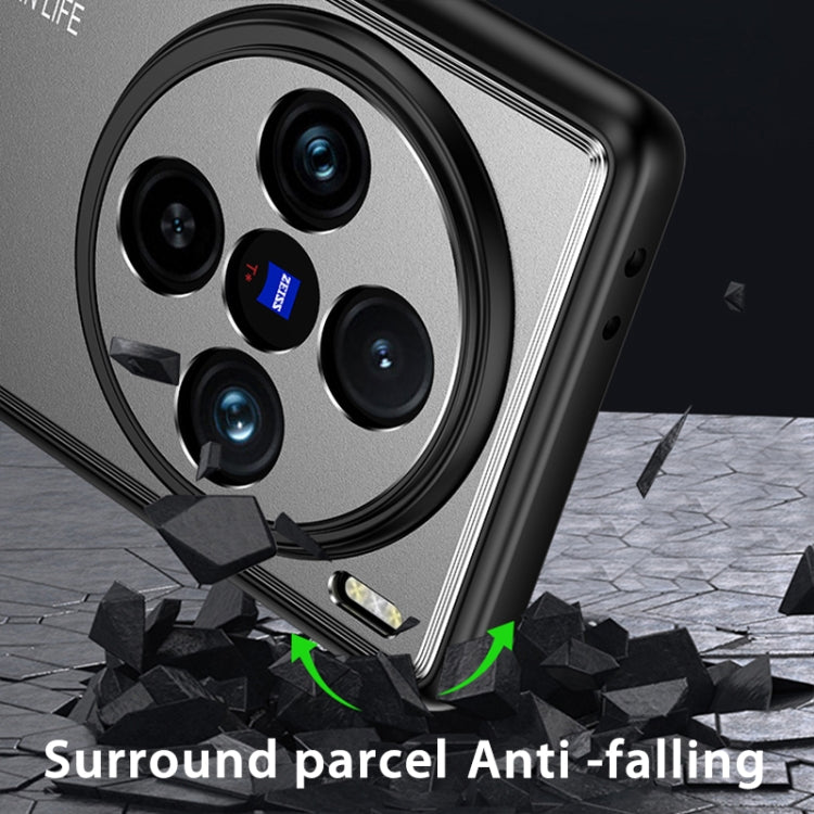For vivo X100 Frosted Metal Phone Case(Black) - free shipping - PMC TechLife - Order now!