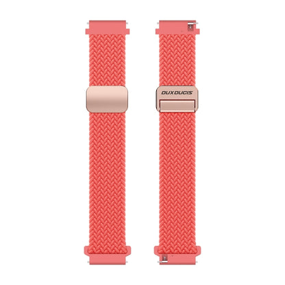 DUX DUCIS Mixture Pro Series Magnetic Buckle Nylon Braid Watch Band, Size:20mm(Guava) - 20mm Bands by DUX DUCIS | Online Shopping South Africa | PMC Jewellery | Buy Now Pay Later Mobicred