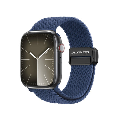 For Apple Watch SE 2023 44mm DUX DUCIS Mixture Pro Series Magnetic Buckle Nylon Braid Watch Band(Storm Blue) - Watch Bands by DUX DUCIS | Online Shopping South Africa | PMC Jewellery | Buy Now Pay Later Mobicred