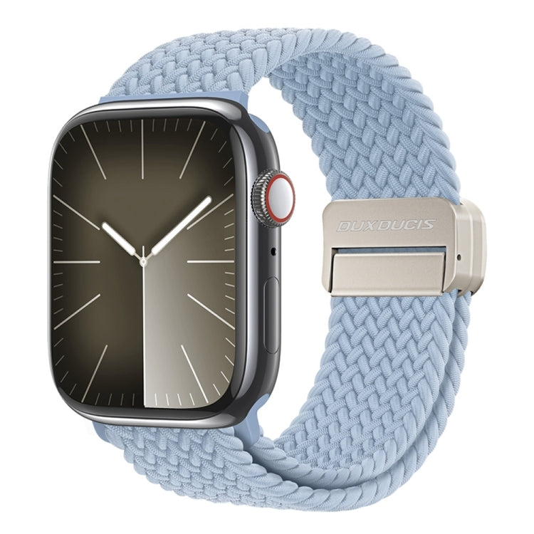 For Apple Watch SE 2023 40mm DUX DUCIS Mixture Pro Series Magnetic Buckle Nylon Braid Watch Band(Light Blue) - Watch Bands by DUX DUCIS | Online Shopping South Africa | PMC Jewellery | Buy Now Pay Later Mobicred