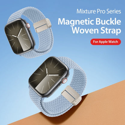 For Apple Watch SE 2023 40mm DUX DUCIS Mixture Pro Series Magnetic Buckle Nylon Braid Watch Band(Light Blue) - Watch Bands by DUX DUCIS | Online Shopping South Africa | PMC Jewellery | Buy Now Pay Later Mobicred