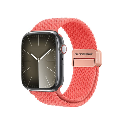 For Apple Watch Series 9 45mm DUX DUCIS Mixture Pro Series Magnetic Buckle Nylon Braid Watch Band(Guava) - Watch Bands by DUX DUCIS | Online Shopping South Africa | PMC Jewellery | Buy Now Pay Later Mobicred